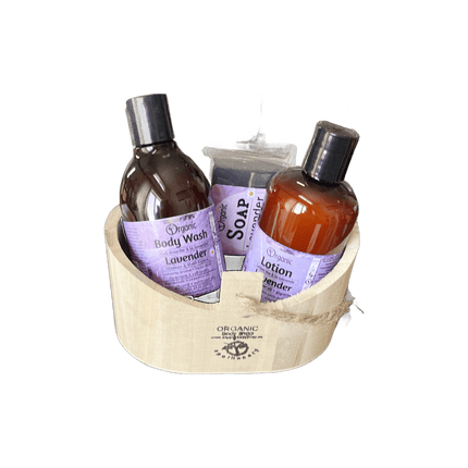Lavender Bliss bath+body gift in wood caddy - Just Simcoe