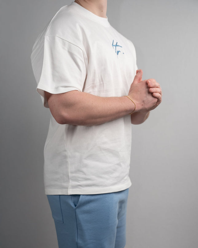 KLTR White Tee Powder Blue - Just Simcoe