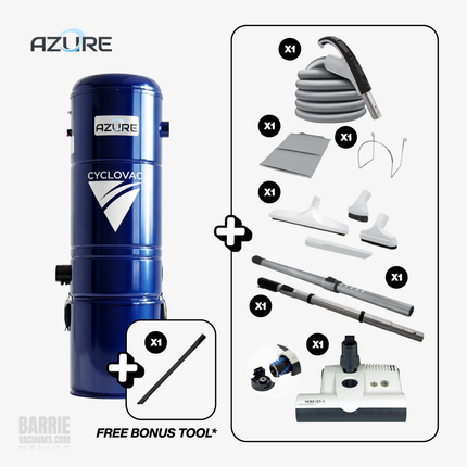 Cyclo Vac Azure Central Vacuum + Carpet & Floor Kit - product view 2