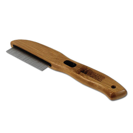 BAMBOO GROOM FLEA COMB ROTATING