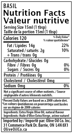 Basil Olive Oil - JustSimcoe.ca
