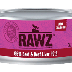 RAWZ 96% BEEF/LIVER PATE CAT CAN 156G - Just Simcoe
