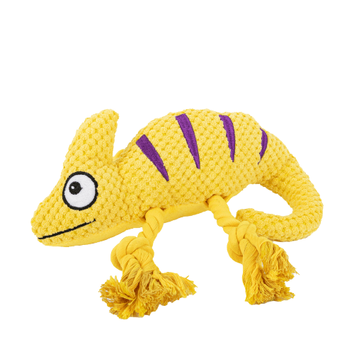 BROOKBRAND CHAMELEON ROPE SQK TOY YLW - Just Simcoe