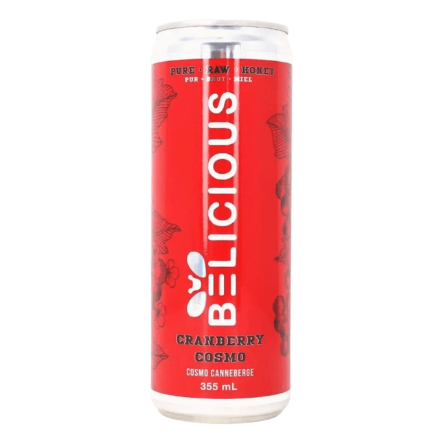 Belicious Cranberry Cosmo Raw Honey Sparkling Beverage - Just Simcoe