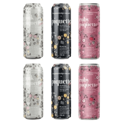 Benjamin Bridge Piquette Zero Sober Sampler Mixed Variety Pack - Just Simcoe