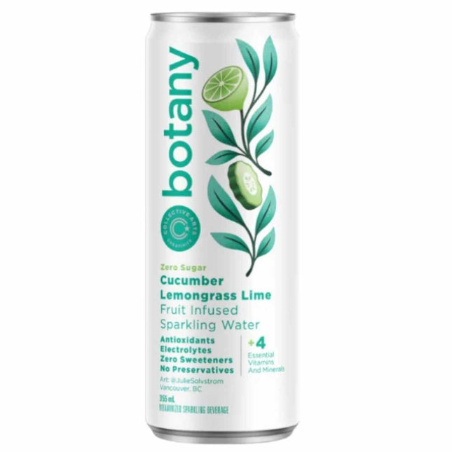 Collective Arts Botany Cucumber Lemongrass Lime Fruit Infused Sparkling Water - Just Simcoe