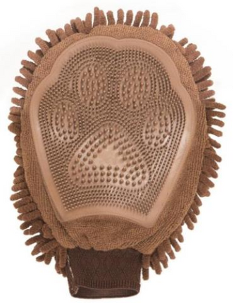 DGS DIRTY DOG GROOMING MITT BROWN