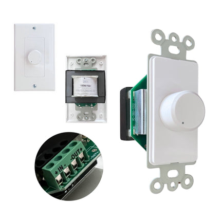 100V Wall Mount Volume Control – 100W | Commercial 70V/100V Line Audio Controller - JustSimcoe.ca
