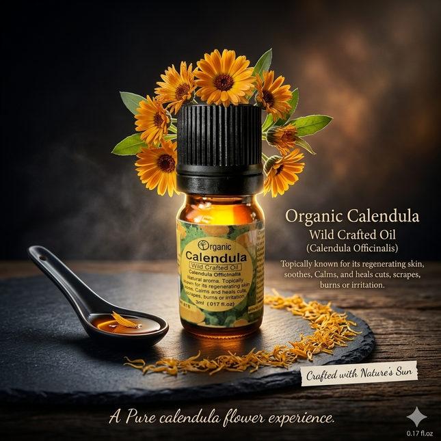 Calendula infused oil. Wildcrafted. 30ml