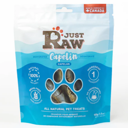 JUST RAW DEHY CAPELIN 100G