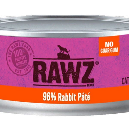 RAWZ 96% RABBIT PATE CAT CAN 156G