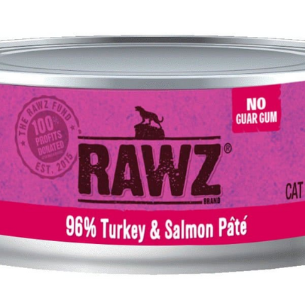 RAWZ 96% TURK/SALM PATE CAT CAN 156G