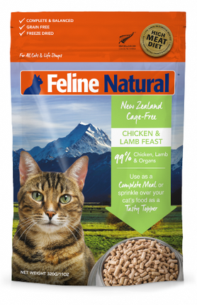 FELINE NATURAL FD CHICKEN/LAMB 320G