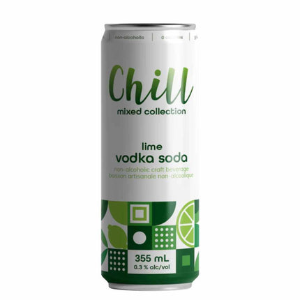 Chill Street Non - Alcoholic Lime Vodka Soda - Just Simcoe