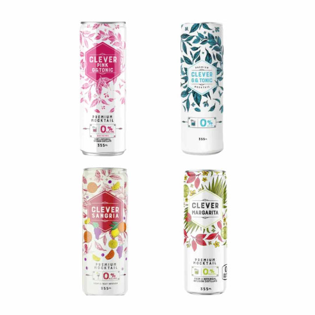 Sober Sampler: Clever Mocktails Assorted 4 - Pack - JustSimcoe.ca