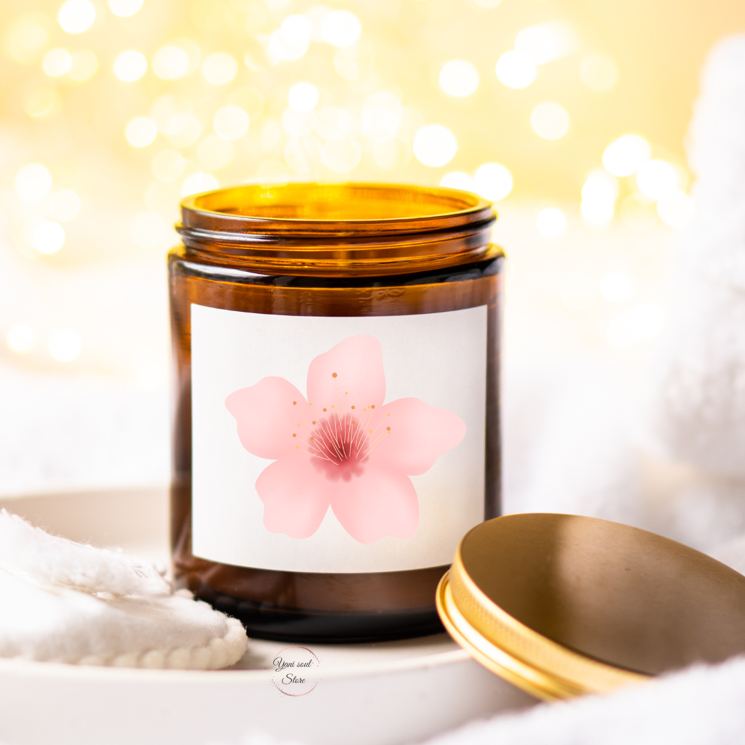 Immerse Yourself in the Delicate Beauty of Cherry Blossoms with Our Soy Wax Candle