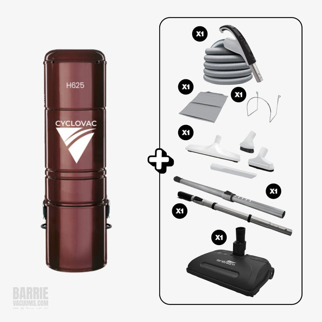 CYCLOVAC H625 w/ Carpet & Bare Floor Pkg - JustSimcoe.ca