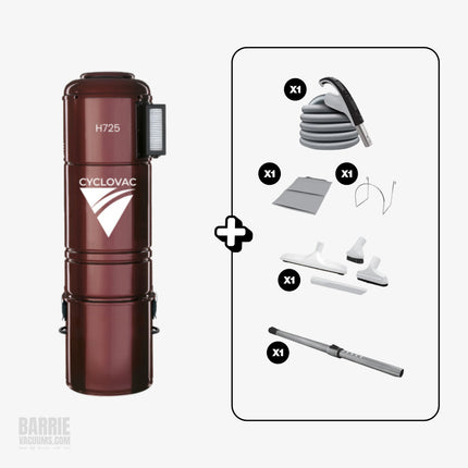 Cyclo Vac H725 Central Vacuum + Bare Floor Kit