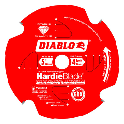 Diablo 5" x 4 Tooth (PCD) Fiber Cement HardieBlade