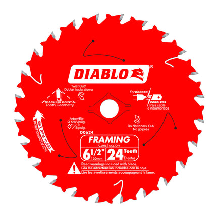 Diablo 6-1/2" 24-Tooth Framing Saw Blade