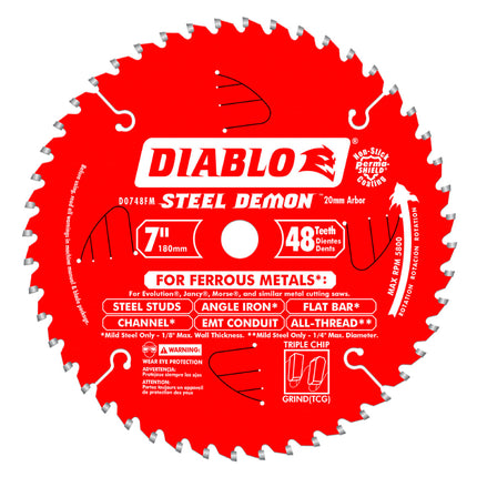 7-1/4" X 48 Tooth Ferros Steel Blade