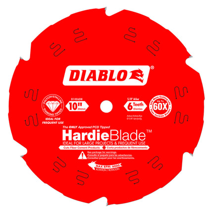 Diablo 10" Hardie Blade 6 Tooth