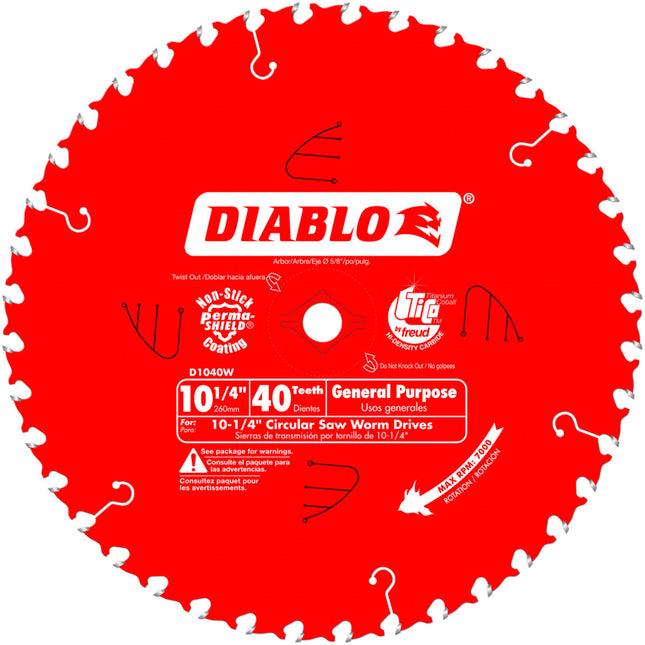 Diablo 10-1/4" x 40 Tooth General Purpose Beam Saw Blade
