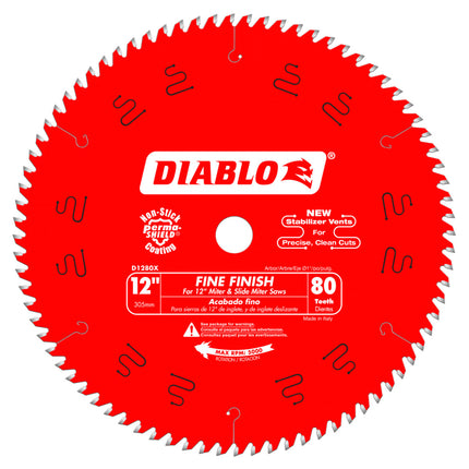 Diablo 12" x 80 Tooth Fine Finish Saw Blade