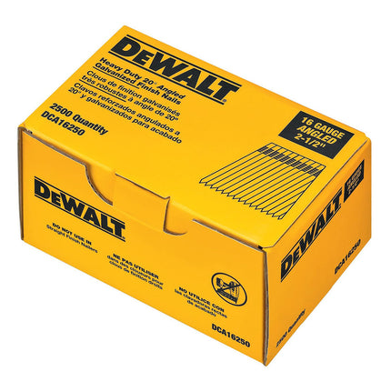 DeWalt Finish Nails, 2-1/2" 16Ga, 20-Degree, (Qty: 2500)