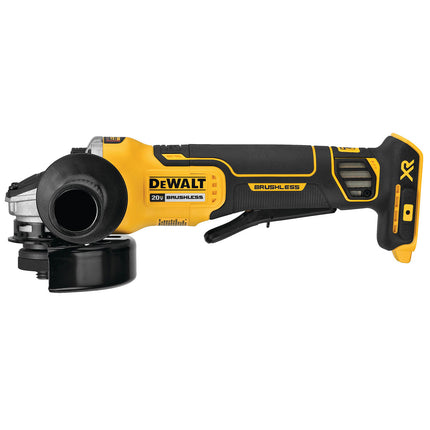 DeWalt 20V Max XR 4.5" Paddle Switch Small Angle Grinder with Kickback Brake (Tool Only)