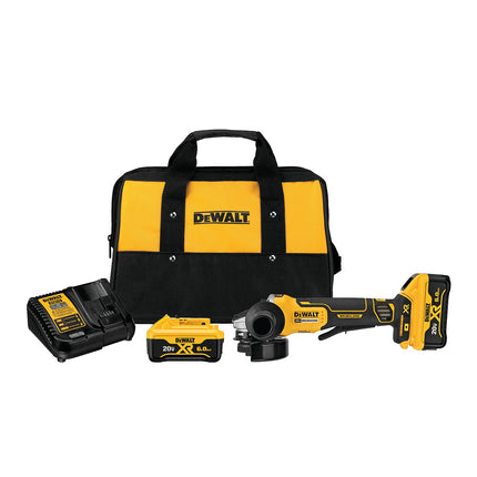 DeWalt 20V Max XR Angle Grinder Tool Kit, 4-1/2" Paddle Switch with Kickback Brake