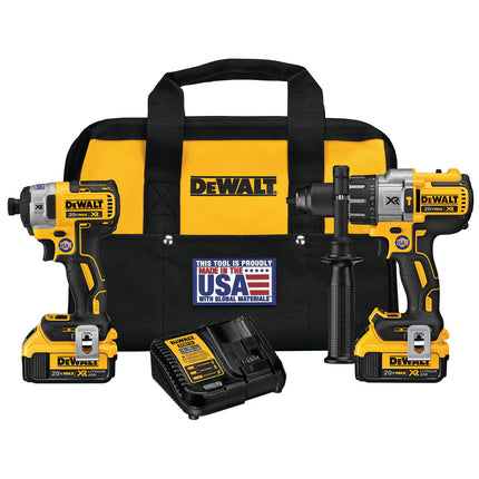 DeWalt 20V Max XR Brushless Impact Driver and Hammer Drill Combo Kit, Premium 4.0Ah, Cordless