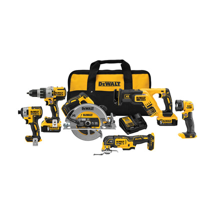 DeWalt 20V Max XR Brushless Combo Kit, Premium 6-Tool