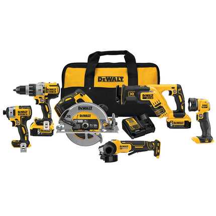 DeWalt 20V Max* XR Brushless Cordless 6-Tool Combo Kit