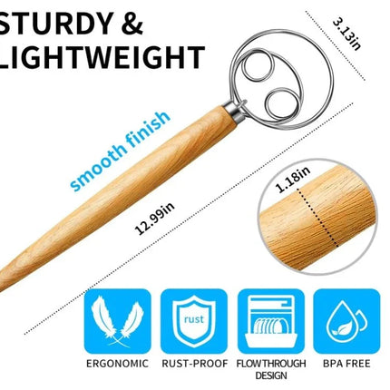 Sara Dolce Dough Whisk 13"
