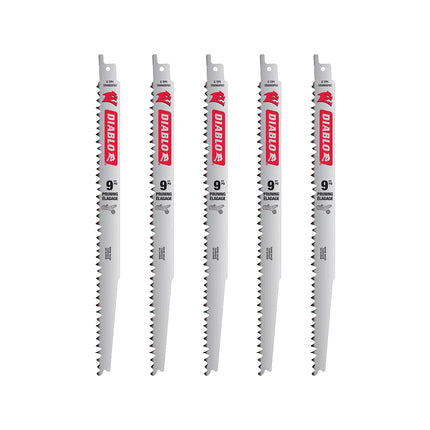 Diablo 9" Fleam Ground Recip Blade for Pruning (5 Pack)