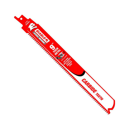 Diablo 9" Steel Demon Carbide Recip Blades for Thick Metal (3/16" - 9/16") Cutting (3 Pack)