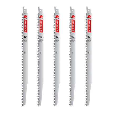 Diablo 12" Fleam Ground Recip Blade for Pruning (5 Pack)
