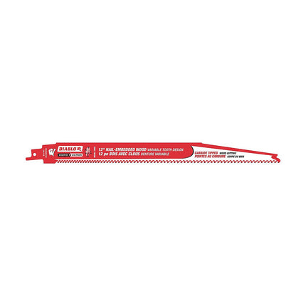 Diablo 12" Demo Demon Carbide Recip Blade for Nail-Embedded Wood (3 Pack)