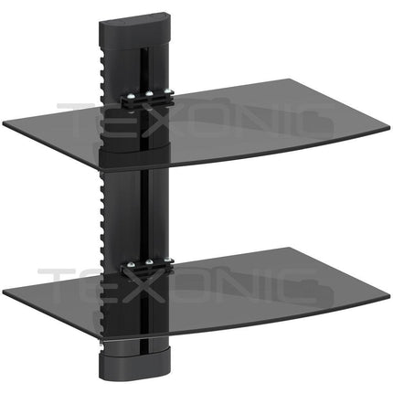 TEXONIC 2 tier AV Wall Mount Shelving System - Free Shipping Canada Wide | include Cable Management - TEXONIC AV Inc