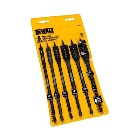 DeWalt Drill Bit Set, Spade Bits, Assorted, 3/8" To 1" 6-Piece
