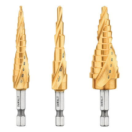 DeWalt Step Drill Bit Set, 3-Piece
