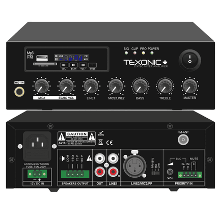 Class D Amplifier |FM Radio Bluetooth & MP3 | Canada - TEXONIC AV Inc