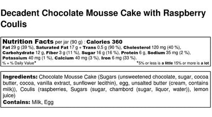 Decadent Chocolate Moussecake with Raspberry Chambord Coulis GF