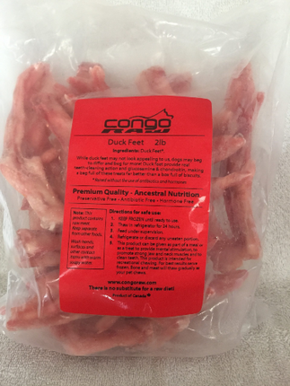 CONGO NATURAL DUCK FEET 2LB