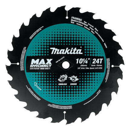 Makita 10-1/4" X 24 Tooth Carbide Tipped Circular Saw Blade