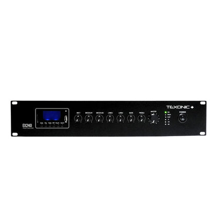 TEXONIC 240W 70V Amplifier with built in Bluetooth, FM Tuner & MP3 - JustSimcoe.ca