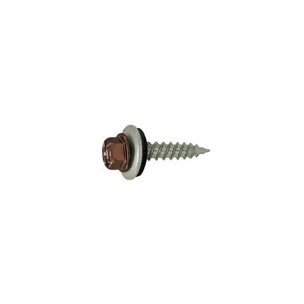 10 X 1-1/2" Roofing Screw Dark Brown w/ Washer (Qty: 1000)