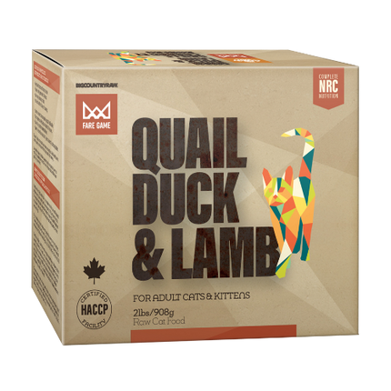 BCR FARE GAME CAT QUAIL/DUCK/LAMB 2LB
