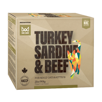 BCR FARE GAME CAT TURK/SARD/BEEF 2LB - Just Simcoe